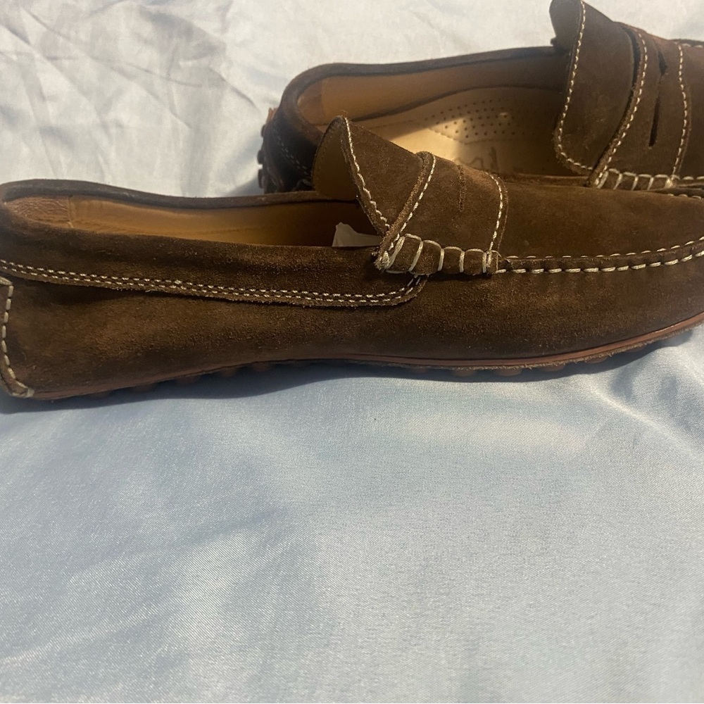 Ecco Brown Slip-On Loafers with Penny Strap - Picture 15 of 15